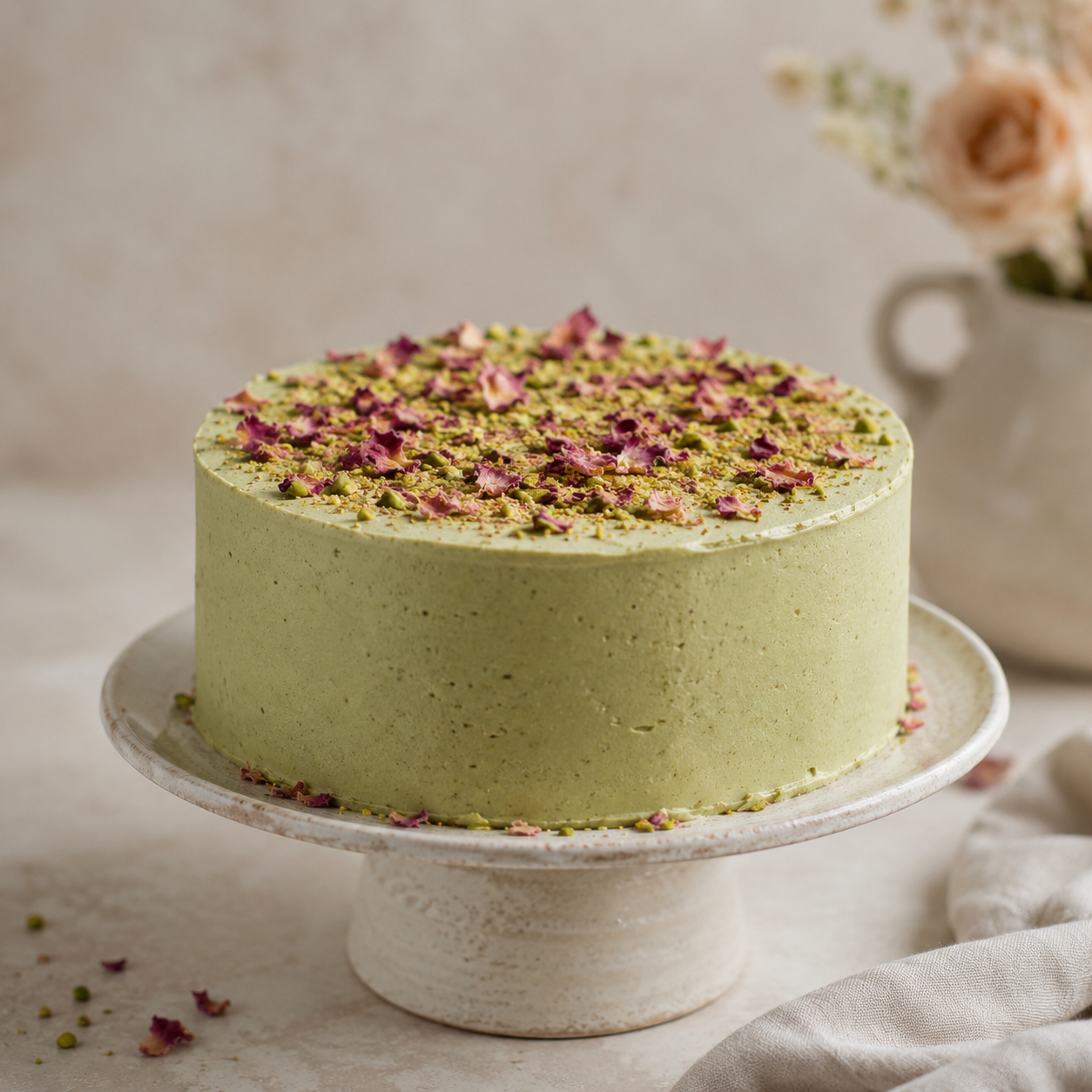 Pistachio & Rose Celebration Cake